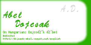 abel dojcsak business card